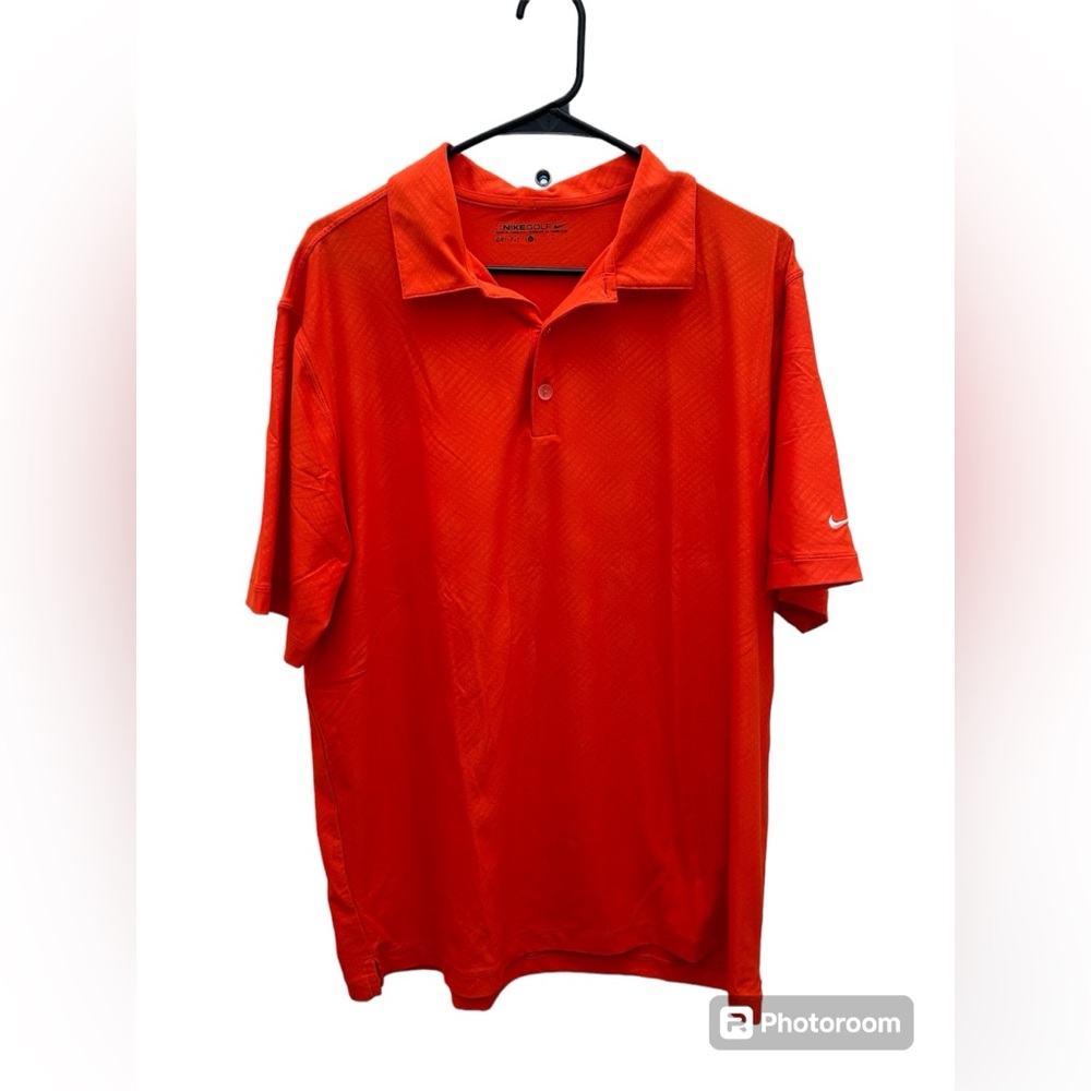 Nike Golf Dri-Fit Orange Polo, size L